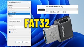 Format 64GB  128GB USB Flash Drive to Fat32  How To Formatting usb Larger Than 32gb to fat32 ✅ [upl. by Oicnevuj]