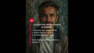 3 Lessons from Marcus Aurelius on Resilience stoicmindset viralshorts [upl. by Aietal]