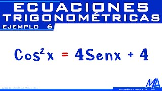 Ecuaciones trigonométricas  Ejemplo 6 [upl. by Attener]