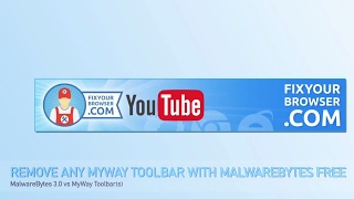 Remove MyWay Toolbar with MalwareBytes Free [upl. by Irollam]