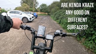 Are Kenda Kraze Tyres any good on various surfaces on my Engwe M20 [upl. by Ahsemit739]