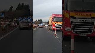 Roadworks on M80 Northbound Motorway Stirling Scotland UK [upl. by Phillipp]