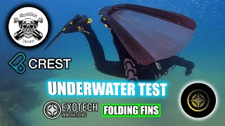 EXOTECH FOLDING FINS UNDERWATER TEST PERFECT FOR ALL TYPES OF FINNING [upl. by Aikcir324]