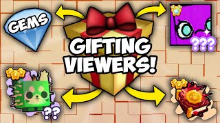 Gifting HUGE VALUE to Viewers in Pet Simulator 99 HUGES GEMS MORE [upl. by Strephonn]