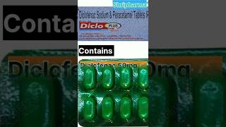 Diclo Plus tablet  Diclo plus tablet uses in hindi  diclofenac tablet diclofenac shorts [upl. by Michigan]