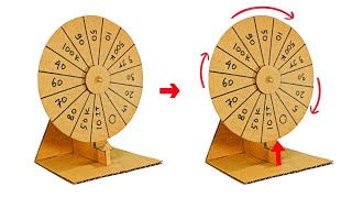 How To Make a Spinning Wheel With Cardboard  Prize Wheel  DIY Cardboard Spinning Wheel [upl. by Notnats870]