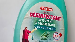 Jai Nettoyé la Maison Les Produits Désinfectant Nettoyant Dégraissant TWIDO je Recommande aldi [upl. by Johnsson]