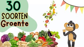 GROENTE LEREN🥦🥕 Leer 30 soorten groente  peuters en kleuters leerzame filmpje voor kinderen [upl. by Alfonse]