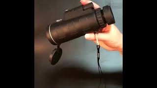 Monocular TelescopePhone Clip Tripod Night Vision Outdoor Hiking 40X60 HD BAK4 [upl. by Ymirej184]