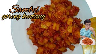 MENU SIMPEL TAPI ENAK BANGET  SAMBEL GORENG KENTANG Kikinngejoetv [upl. by Suzetta]