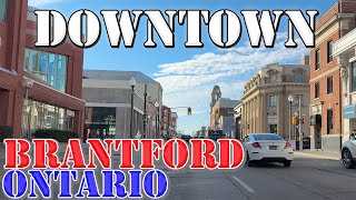 Brantford  Ontario  Canada  4K Downtown Drive [upl. by Cornela911]