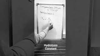 Finding Hydrolysis Constant of Salts iit jee  cbse shorts [upl. by Novhaj]