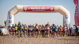 MARATHON DES SABLES START STAGE 1 amp STAGE 2 [upl. by Adlitam]