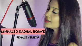 Minnale x Kadhal Rojave  Female Version by Priya Foxie  In Memory of SPB [upl. by Annirac]