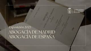 EXPOSICIÓN BIBLIOTECA ICAM 2023 ABOGACÍA DE MADRID ABOGACÍA DE ESPAÑA [upl. by Garnes]