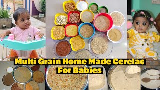 Home Made Multi Grain Cerelac  Baby Food For 6M  3Y  ఉగ్గు తయారు చేసే విధానం  How To Make Uggu [upl. by Shuman]