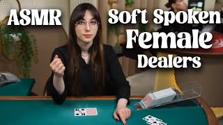 Unintentional ASMR  Soft Spoken Female Blackjack Dealers ♤ [upl. by Hillard954]