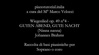 Wiegenlied op 49 n°4  GUTEN ABEND GUTE NACHT  Backing track  piano bases collection [upl. by Gualtiero842]