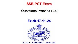 SSB PGT MCQ 29POLITICAL SCIENCEDT101124 [upl. by Alehtse581]