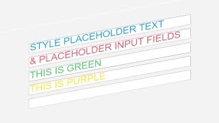 How to Style HTML Input Placeholder Text Using CSS [upl. by Eaves]