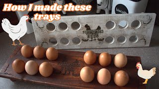 Scrap wood project How I made these EGG trays [upl. by Nalod]