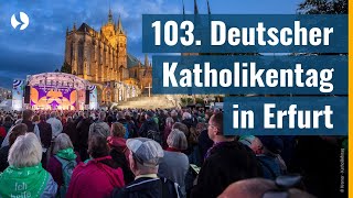 Zeichen für den Frieden und die Demokratie auf dem 103 Deutschen Katholikentag in Erfurt [upl. by Cynde]