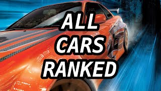 Ranking ALL 20 Cars in NFS Underground From Worst To Best [upl. by Schnurr]