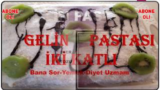 KİVİLİ YAŞ PASTA İKİ KATLI🌺🌹🌹✨👍👍👍 [upl. by Euv]