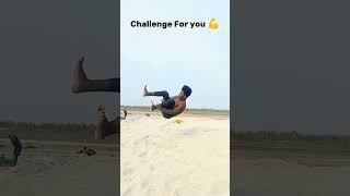 Challenge for you 💪💪💪one lagfrontflip shortvideo pleasesubscribemychannel [upl. by Anerac655]