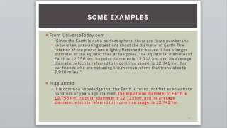 Avoiding Plagiarism Part 2 [upl. by Eelram]