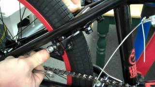 Final brake adjustment on our BMX bike build [upl. by Lohse881]