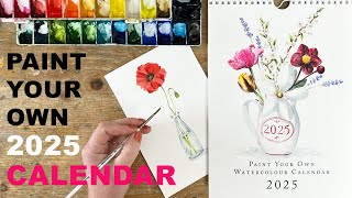 Launching Our 2025 Paint Your Own Watercolour Calendar [upl. by Natica]