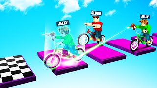 Roblox Bike Obby But I CHEAT [upl. by Crellen]