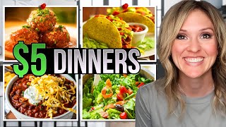 5 DINNERS  FIVE Quick amp Easy Cheap Dinner Recipes Made EASY  Frugal Fit Mom [upl. by Terena227]