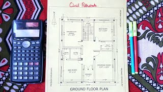 1300 Sq ft House Plan  Indian House Plan  Ground floor plan  Autocad drawing [upl. by Aynotak309]