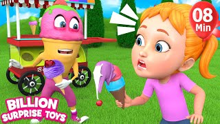 Ice Cream Song at the Park  BillionSurpriseToys Nursery Rhymes Kids Songs [upl. by Delija961]