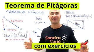 TEOREMA DE PITÁGORAS  TEORIA E EXERCÍCIOS [upl. by Verda]