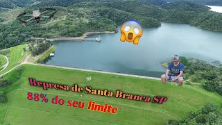 Represa de Santa Branca SP com seus 88 de limite de água [upl. by Skillern]