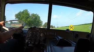 1974 International Transtar 4070A Pulling a 1974 Aljon 5 Car Crusher 8V71 Detroit Video 2 [upl. by Halas490]