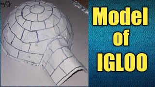 How to make model of igloomaking igloo modelkansalcreationmodel of snow housescience projectsst [upl. by Gehman]