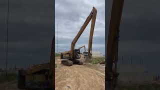 long boom excavator to staging area [upl. by Leinod]