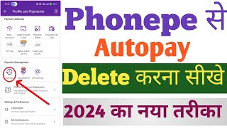 How to Disable Autopay in phonepe  phonepe से Autopay कैसे हटाए [upl. by Anitsud197]