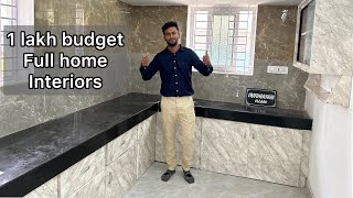 Simple amp Budget 1 lakh home Design  2BHK Home Interior Design  Interior Design Ideas  Bangalore [upl. by Kenward398]