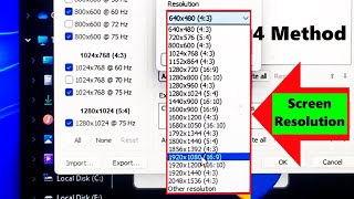 How to Fix Screen Resolution Problem Windows 10 11 4 Method [upl. by Aysahc]