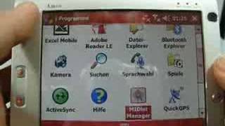 HTC X7500 Athena TMobile Ameo  Handling and Menu Part 2 [upl. by Akvir]