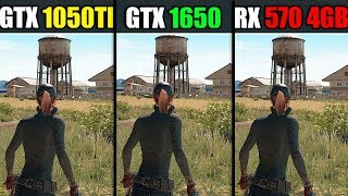 PUBG GTX 1050Ti vs GTX 1650 vs RX 570 [upl. by Isidor206]