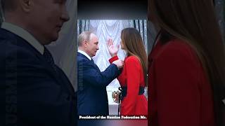 President Putin Awards Beautiful Russian Olympian Girl russia putin vladimirputin shorts [upl. by Layton]