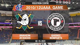 QUEBEC PEWEE AAA  2010AAA Anaheim Jr Ducks vs Quebec Rempart 02152023 [upl. by Kemme]