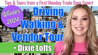 Dixie Lofts Driving Walking amp Vendor Tour  First Monday Trade Days  Winter 2024  Canton Texas [upl. by Casandra]