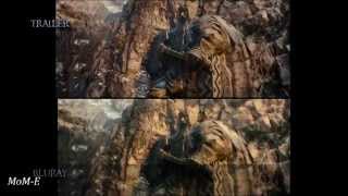 The Hobbit The Desolation Of Smaug  Comparison Between Trailers And Blueray Edition [upl. by Hobbie]